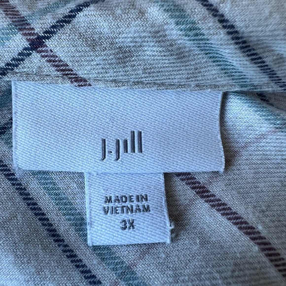 J. Jill plaid soft flannel button down top - Picture 7 of 9